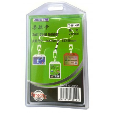 plastic ID card holder T-014V, vertical ID card holder, ID badge holder vertical, durable plastic card holder, badge holder for office, CR80 card holder, access card holder, plastic name tag holder, lanyard compatible card holder, conference ID holder, vertical badge holder, employee ID card holder, transparent ID holder, plastic ID badge holder
